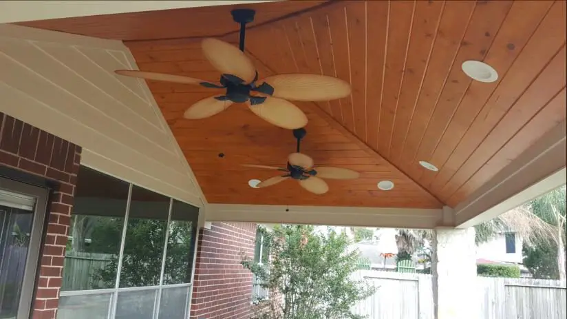 Decorative Fans and Lights With Patio Cover