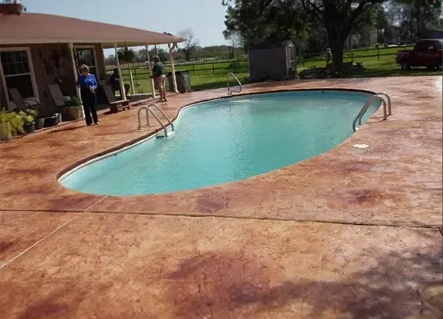 A pool that has been cleaned and is ready for the summer.